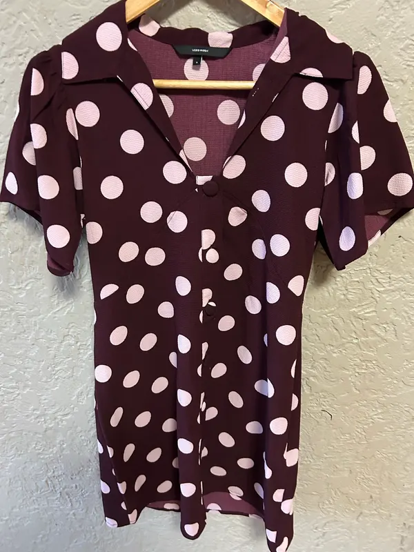 Vero moda purple/white polka dots casual dress