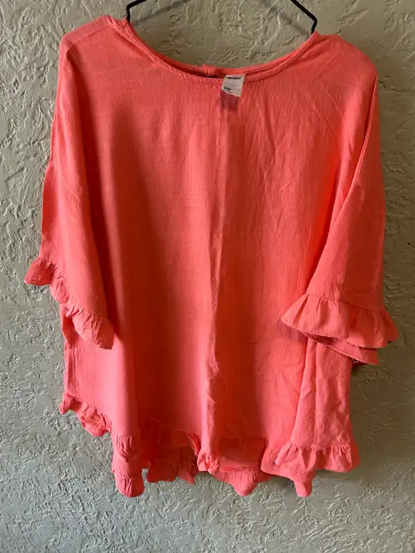 Anko coral pink ruffled blouse