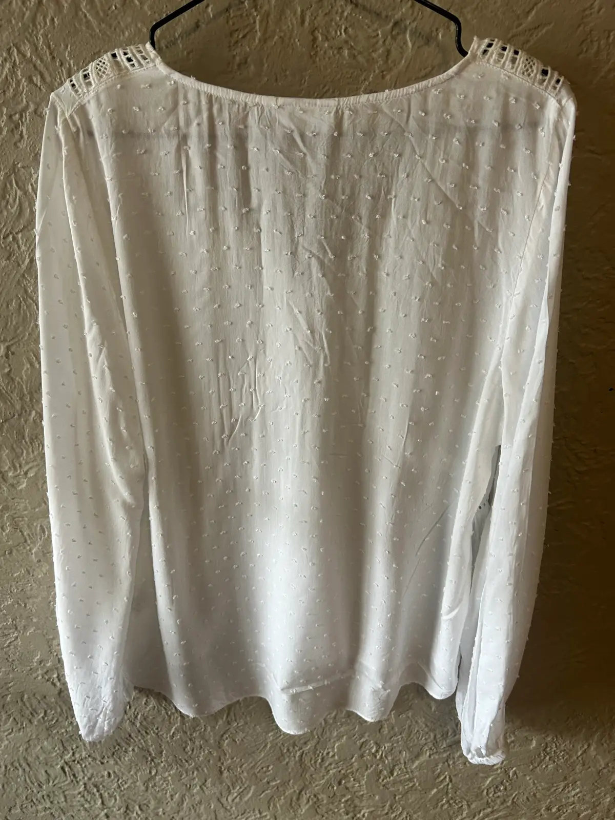 Jeanswest white 3/4 sleeve lace blouse – photo 5