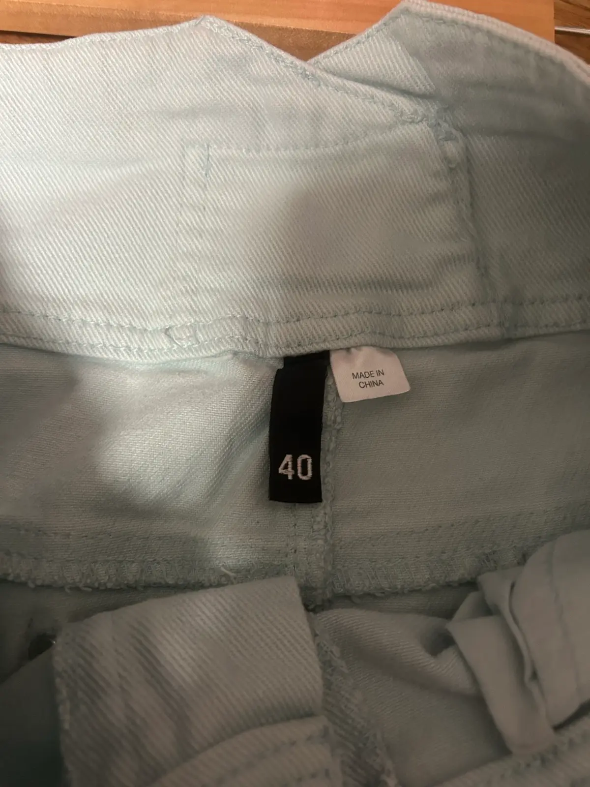 Mint green denim mini skirt – photo 6
