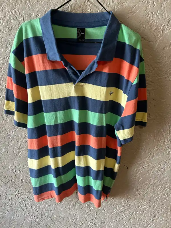 Men’s multicoloured polo shirt size 2XL