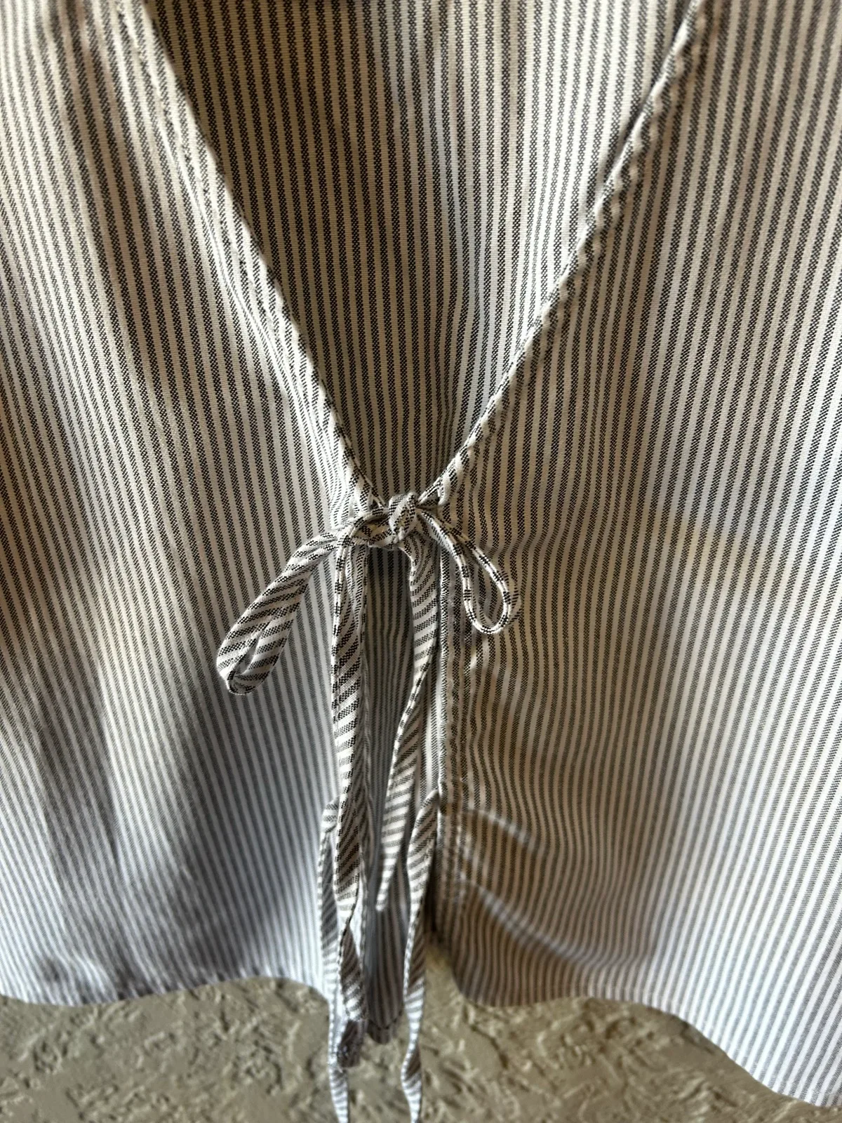 Grace & co white/grey  striped v neck  blouse – photo 3