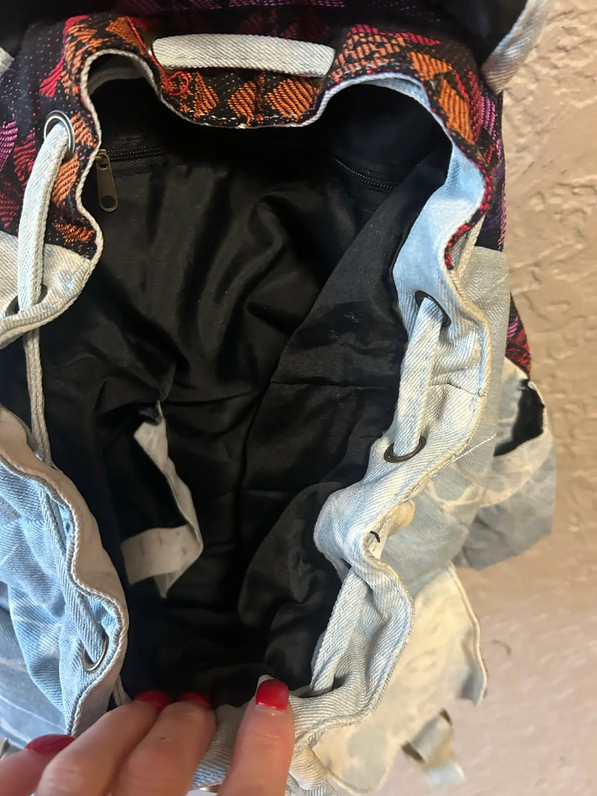 Factorie blue denim tie dye backpack – photo 2