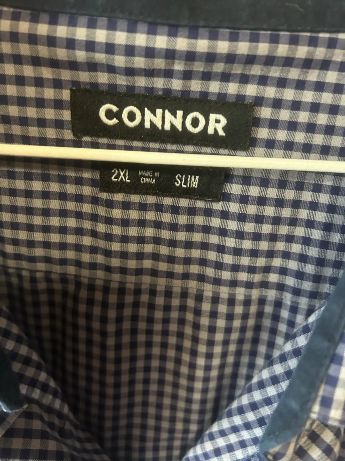Connor navy/white gingham shirt – photo 2