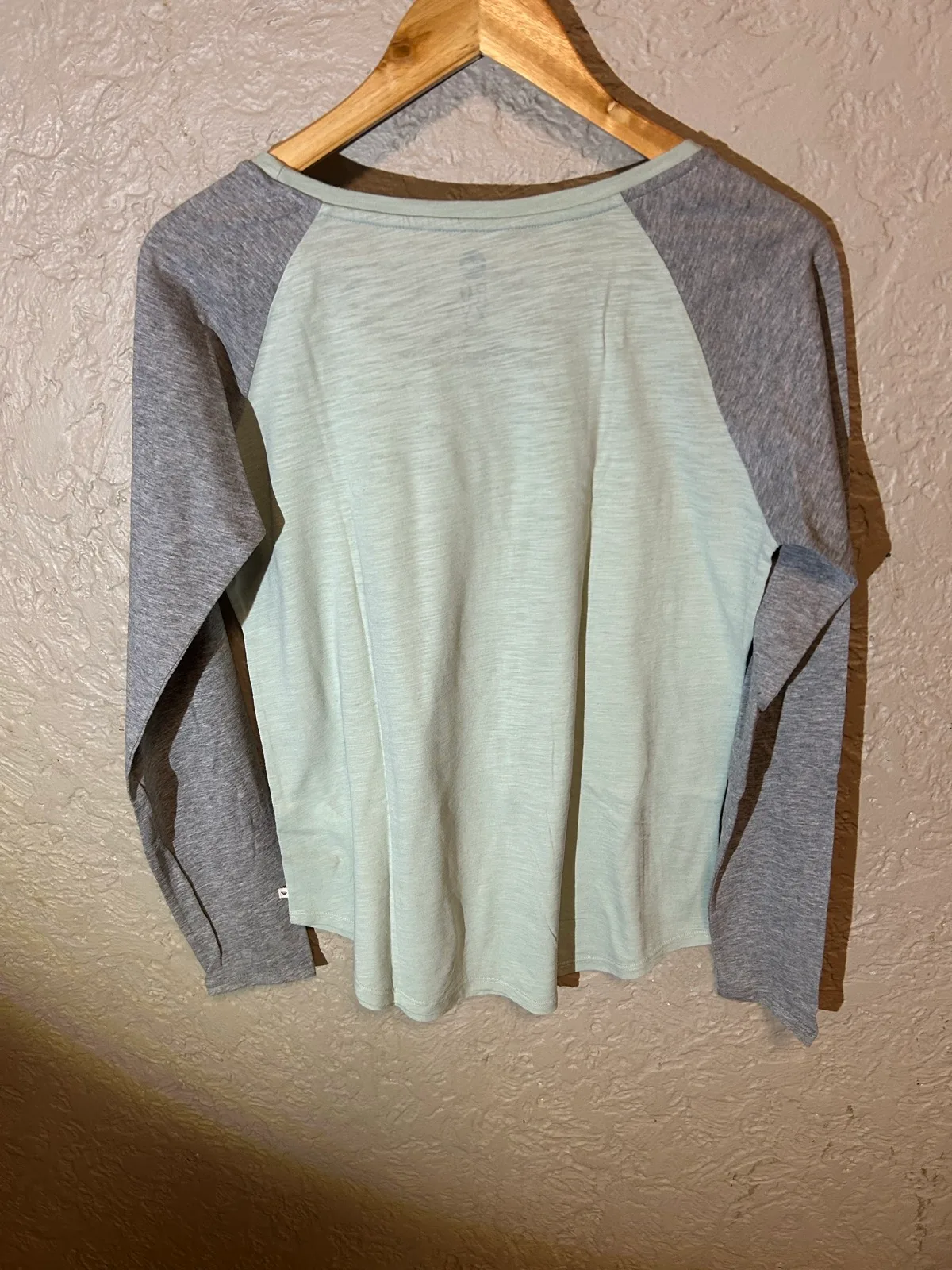 Roxy green/grey long sleeve tee with graphics — photo 3