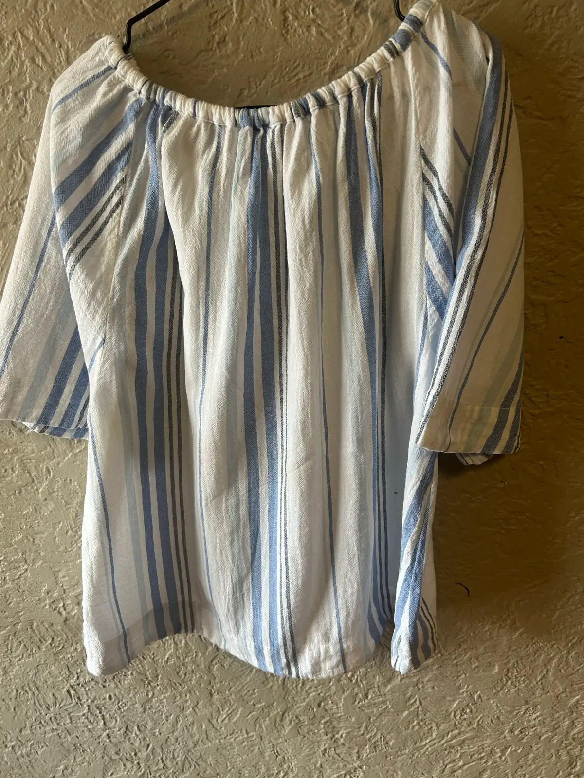 Target blue/white striped peasant blouse – photo 4