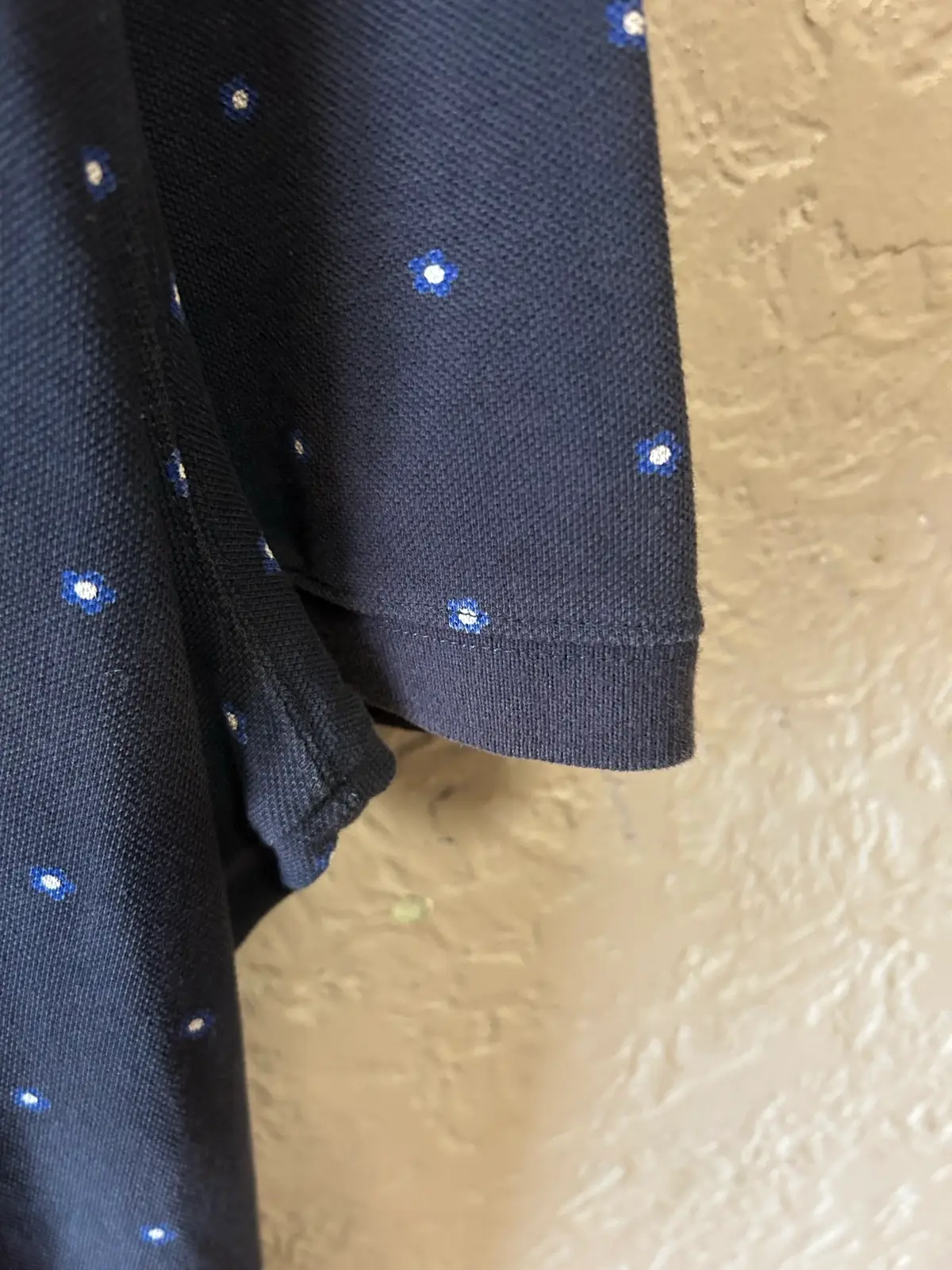 Men’s Gazman navy spotted polo shirt – photo 2