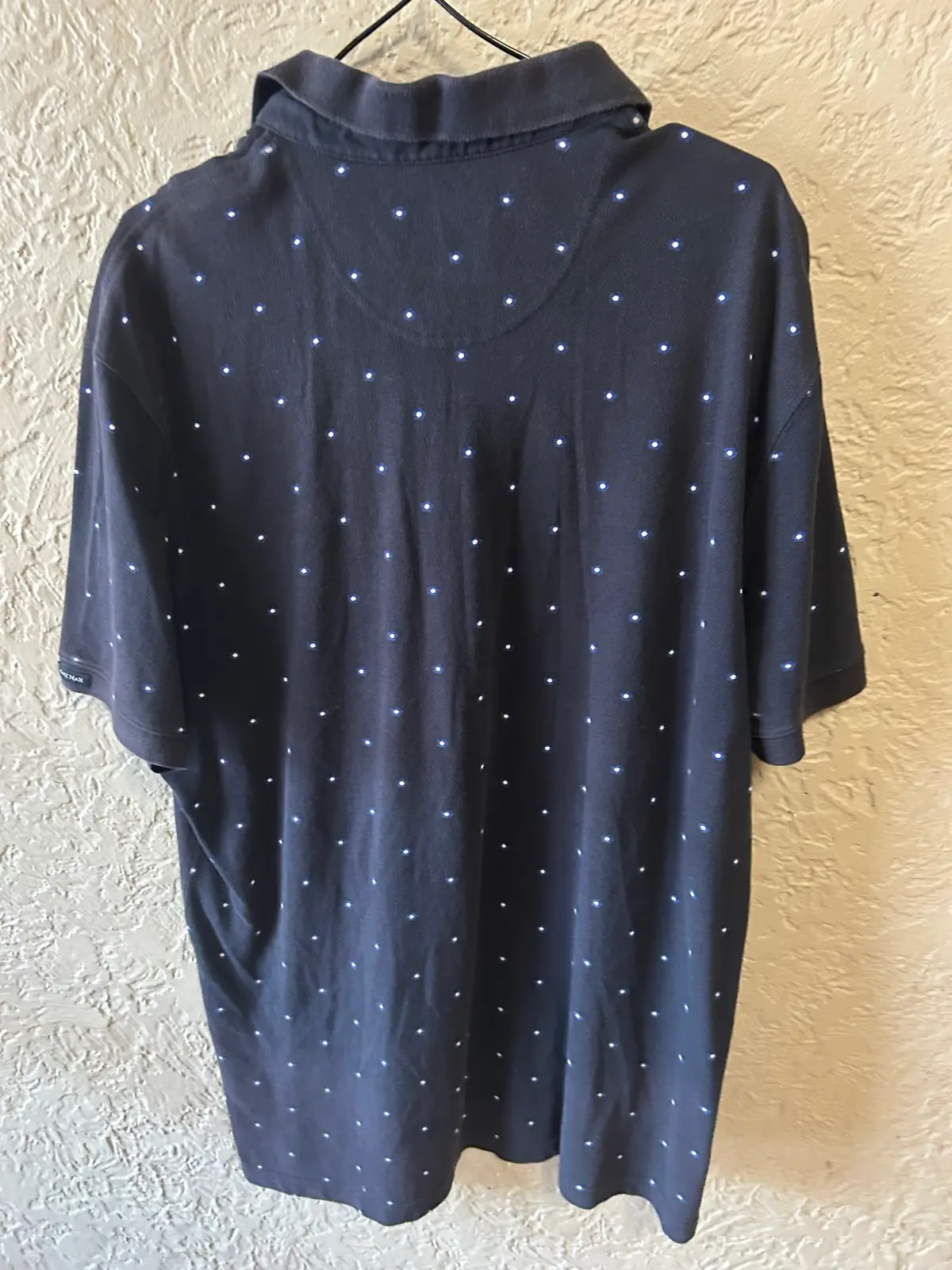 Men’s Gazman navy spotted polo shirt – photo 5