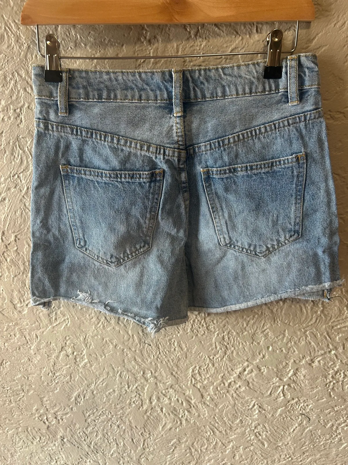 Cotton on floral blue denim shorts – photo 4