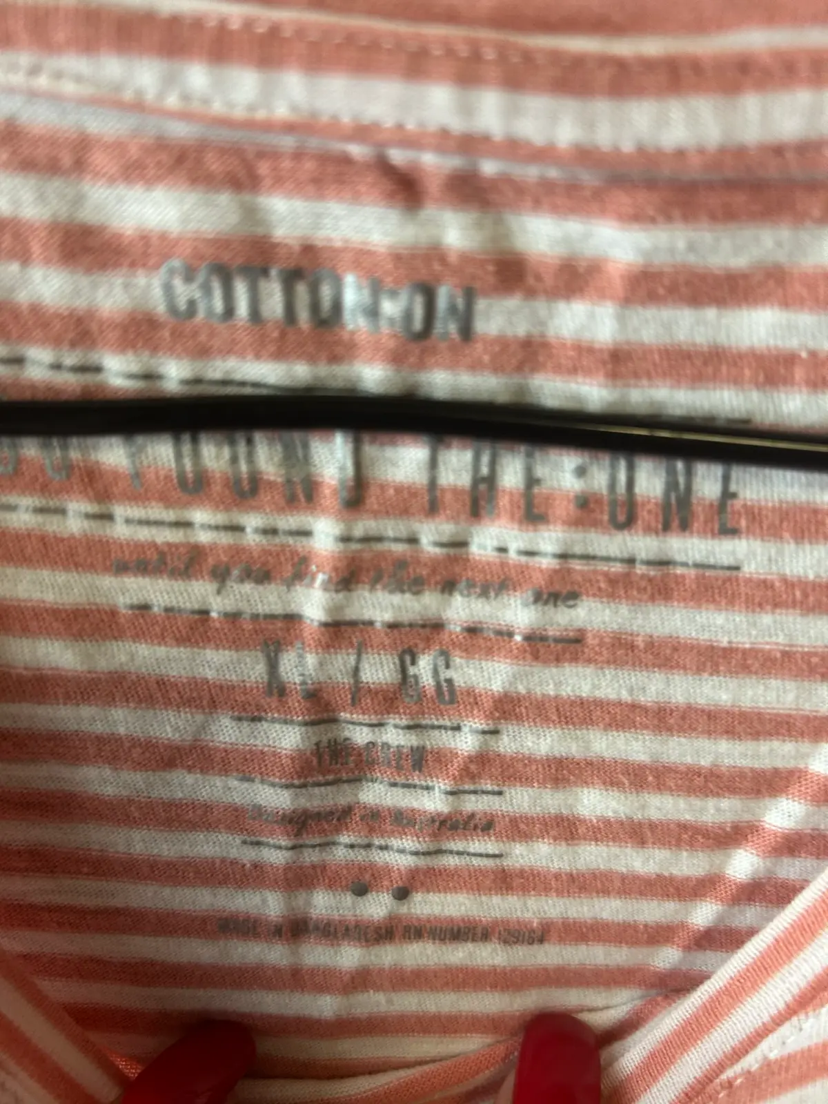 Cotton on red/white striped cotton tee – photo 2