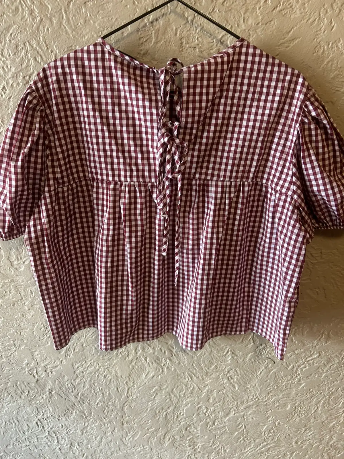 ASOS design red/white gingham babydoll top – photo 4