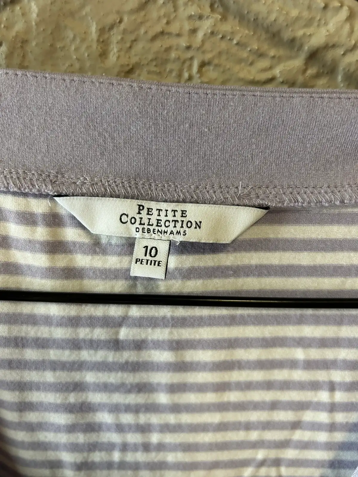 Debenhams lilac white striped petite top – photo 3