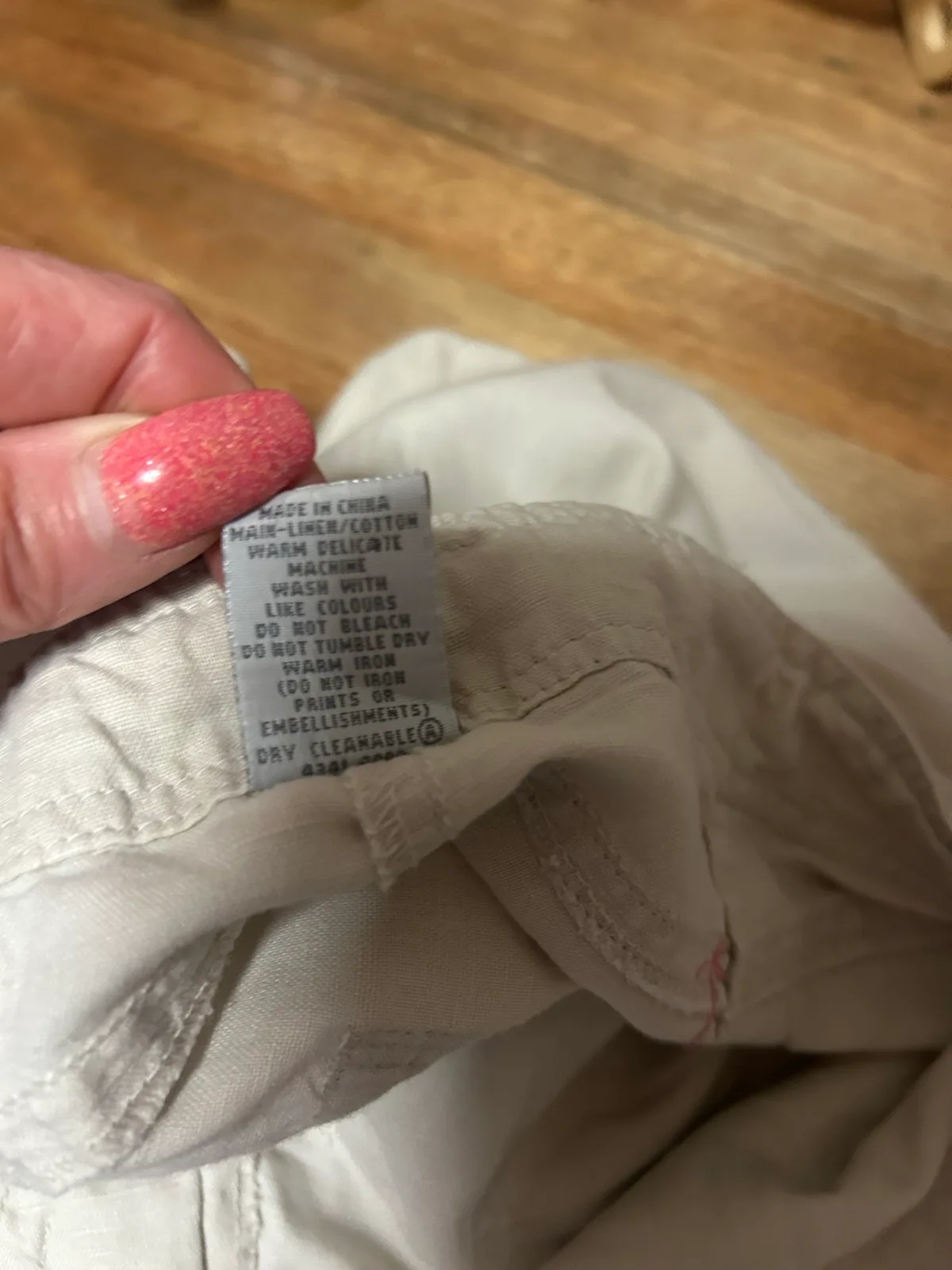 Cream target capri pants with ankle ties – photo 7