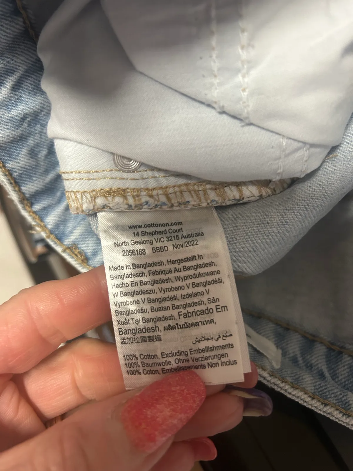 Cotton on light blue denim shorts – photo 5