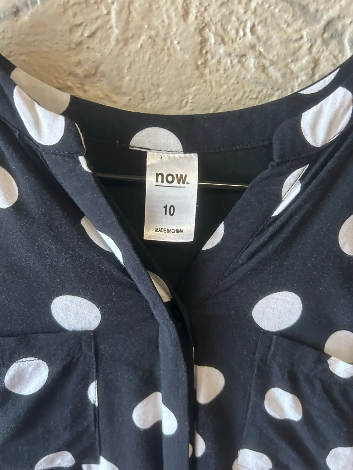 Now black/white polka dot blouse – photo 3