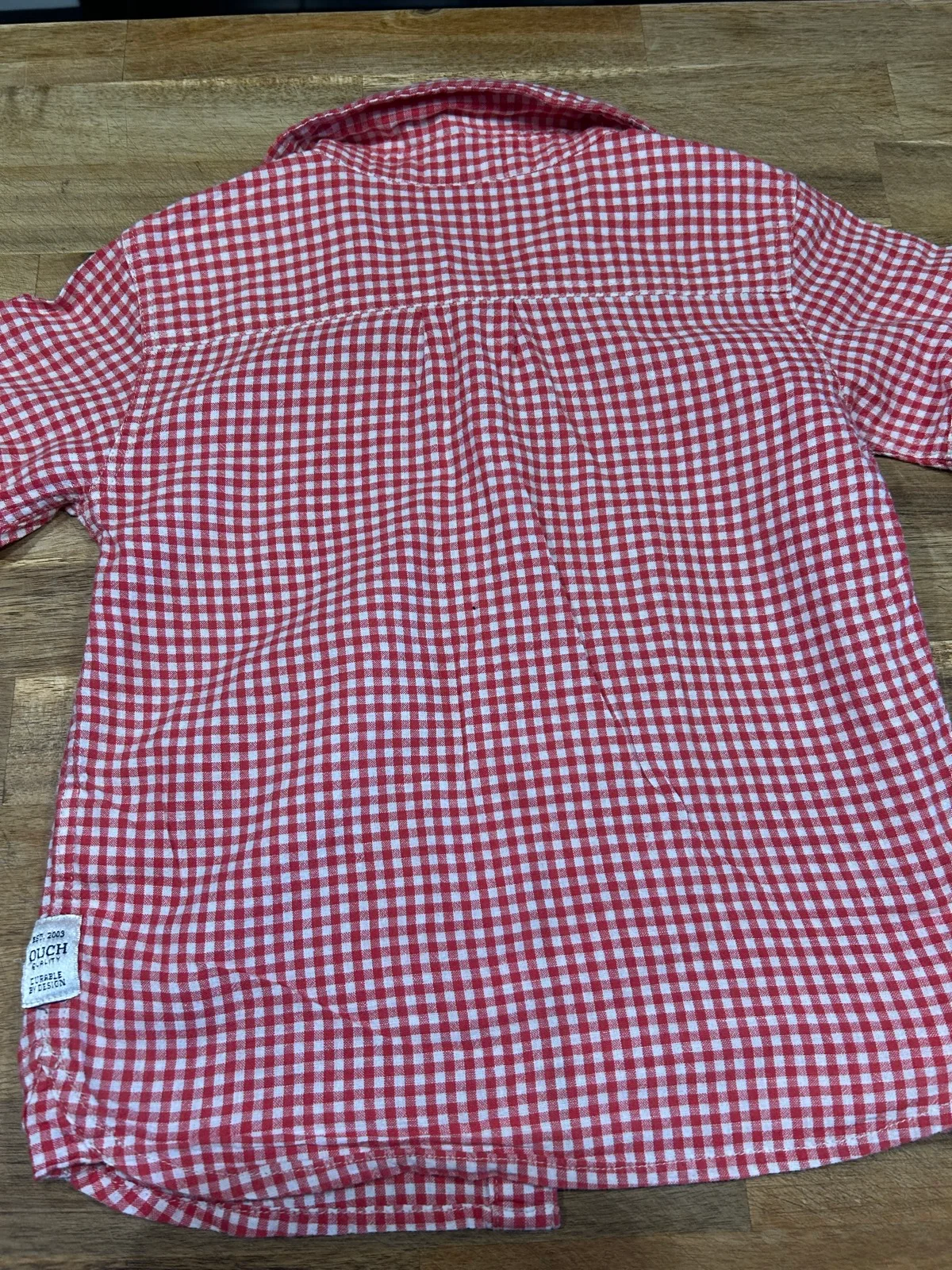 Ouch boys red/white gingham shirt – photo 5