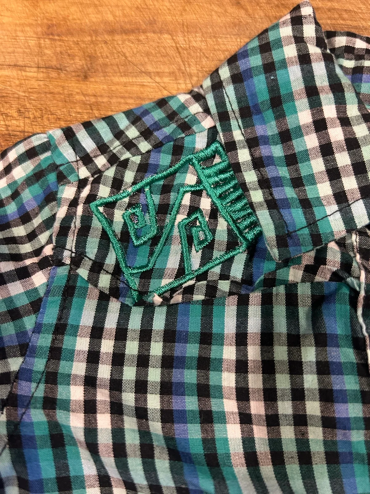 Mini mango blue/green baby boy shirt – photo 2