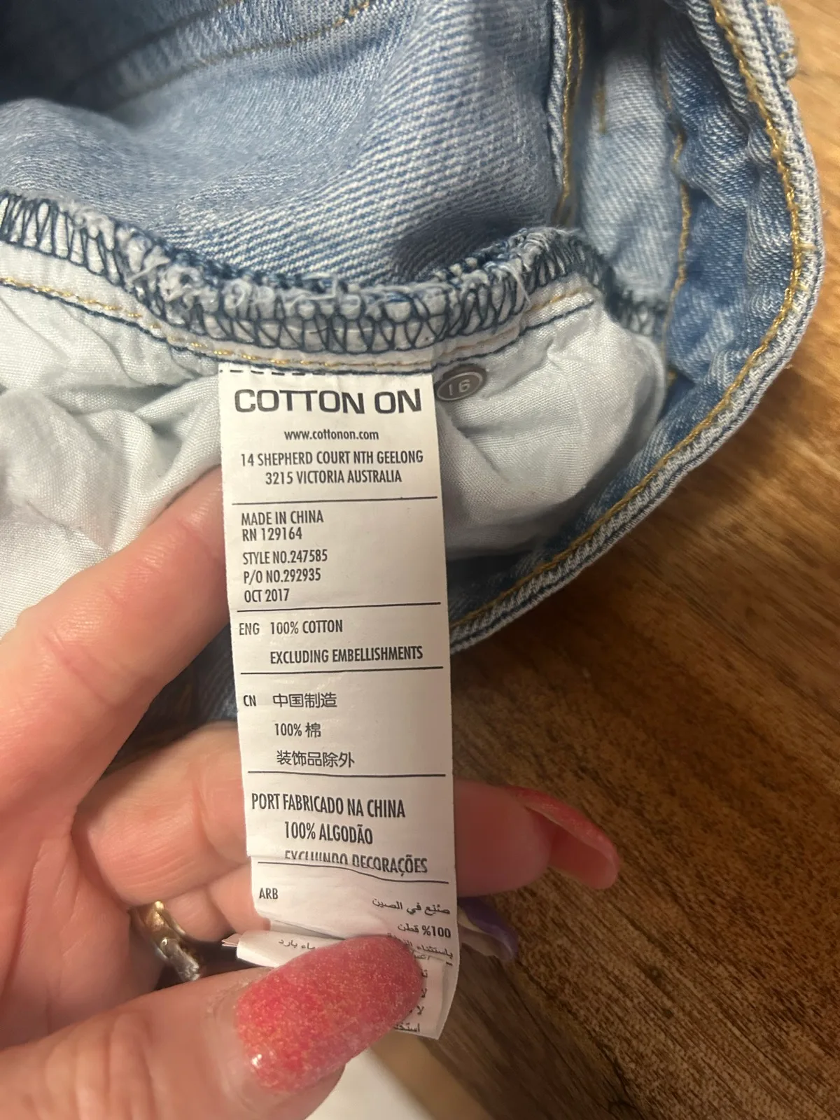 Cotton on floral blue denim shorts – photo 5