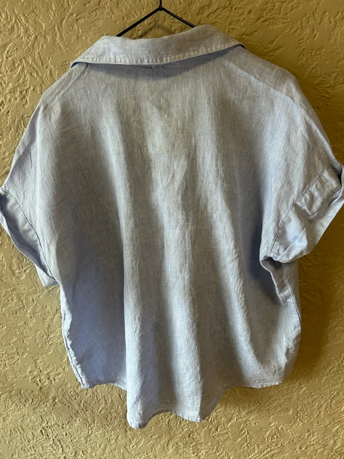 Target light blue linen collared top – photo 4