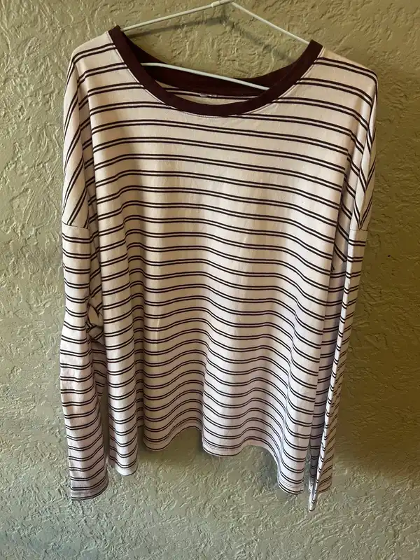 Unbranded cream/brown long sleeve top