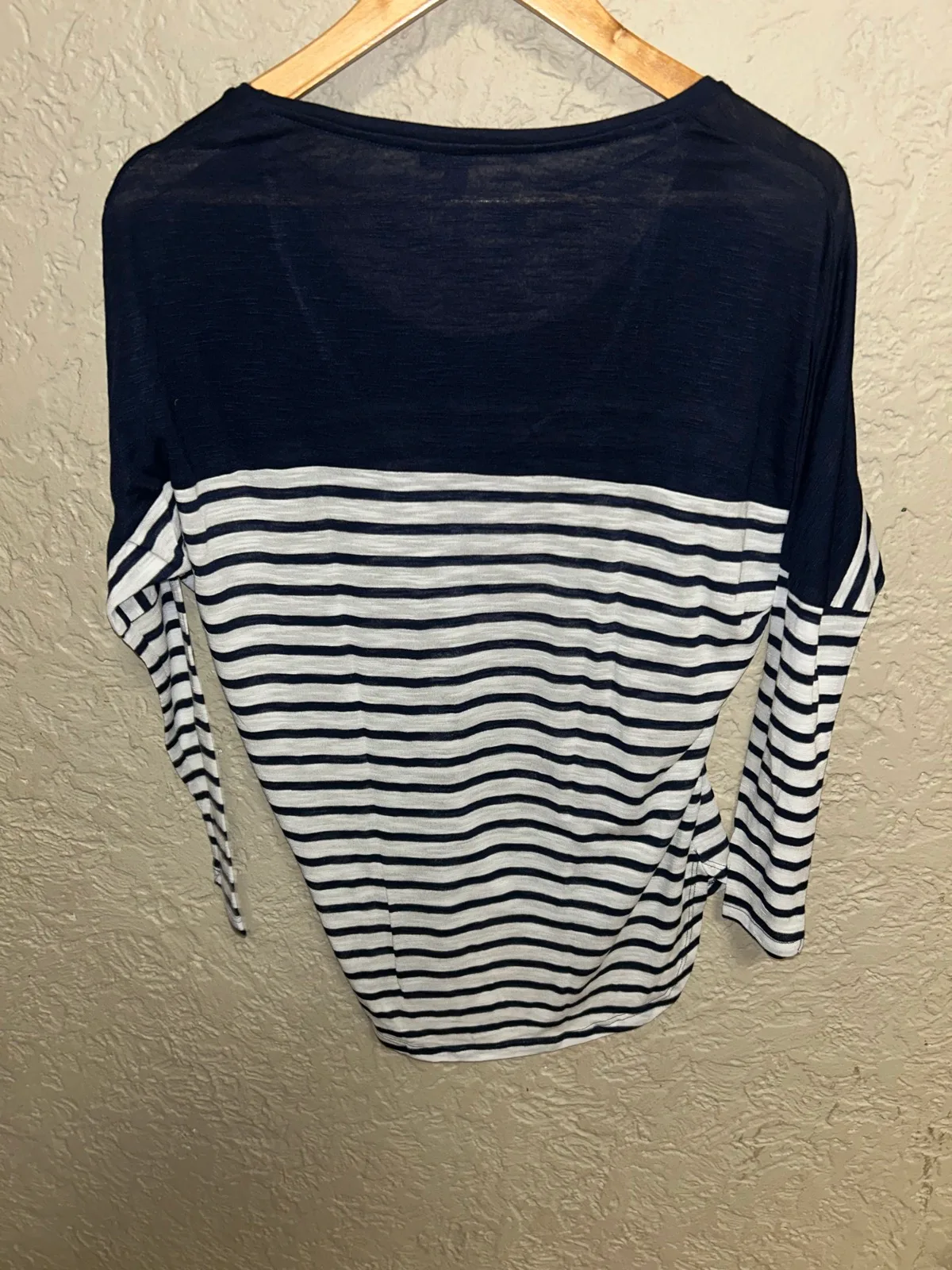 Cotton on navy/white striped long sleeve top — photo 3