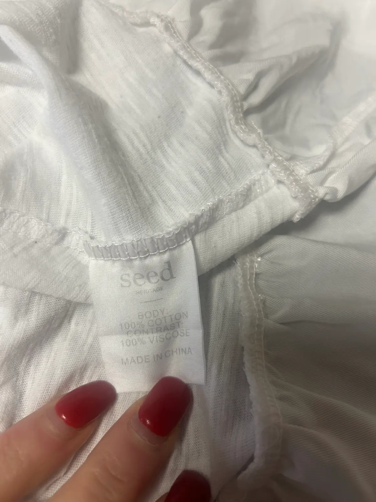 Seed heritage white ruffled hem top – photo 6