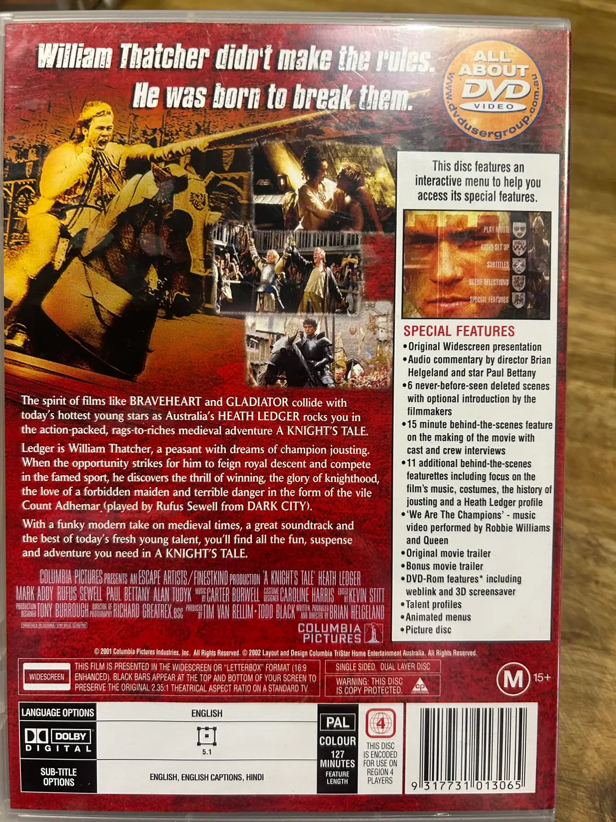 A knights tale dvd – photo 2