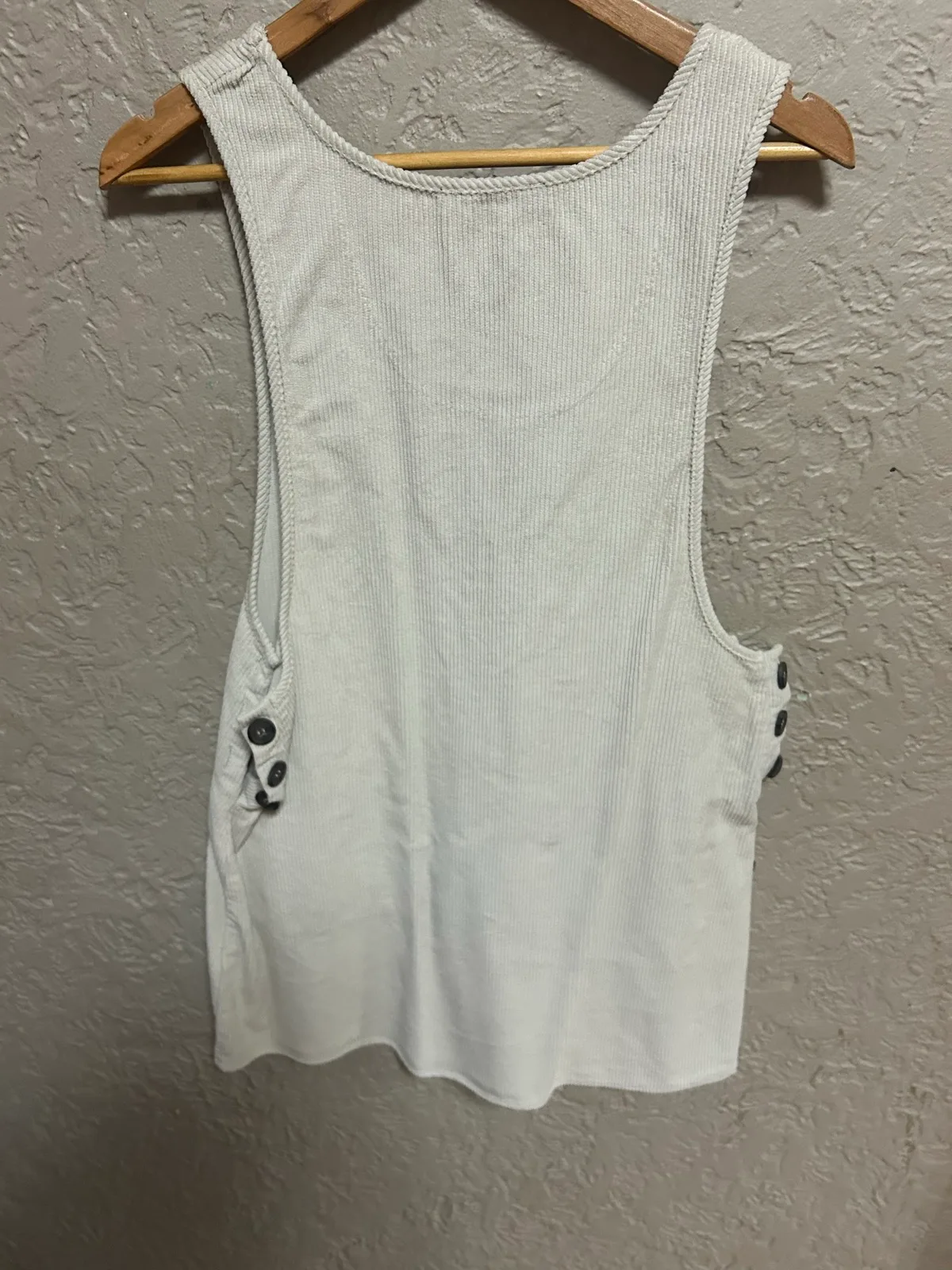 Cotton on cream ribbed pinafore — photo 4