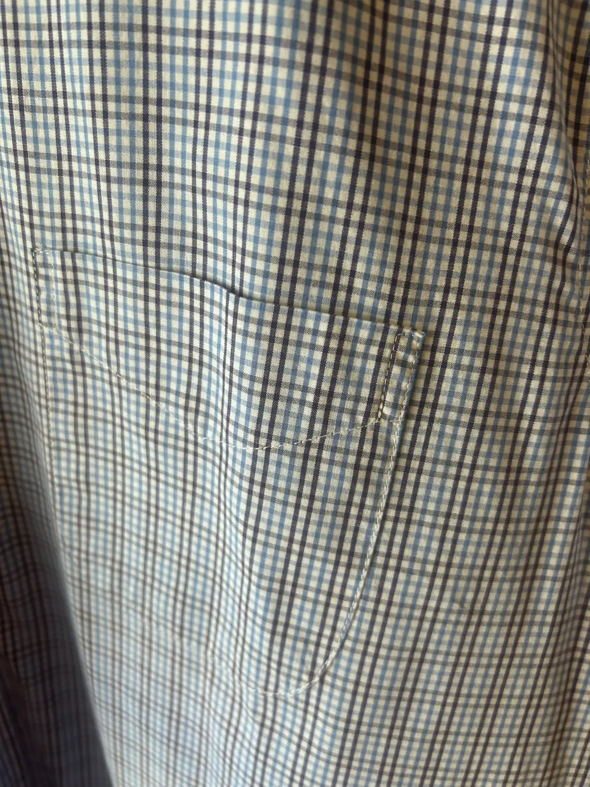 Men’s glo weave blue/white check shirt – photo 3