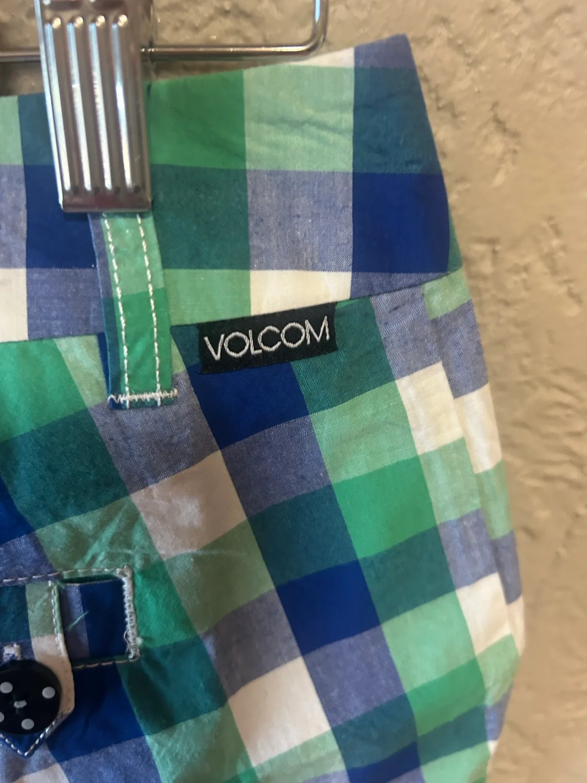 Volcom green/blue/white check shirts – photo 6