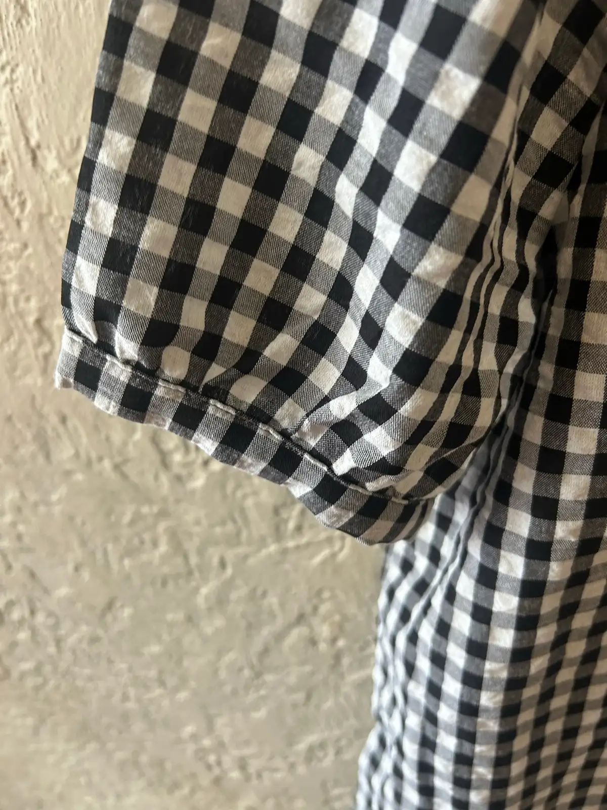 Shein black/white gingham square neck blouse – photo 2