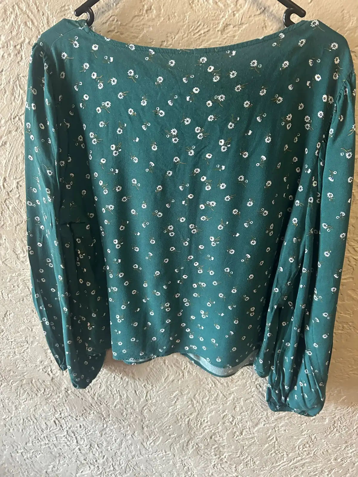 H&M green floral cropped blouse – photo 5