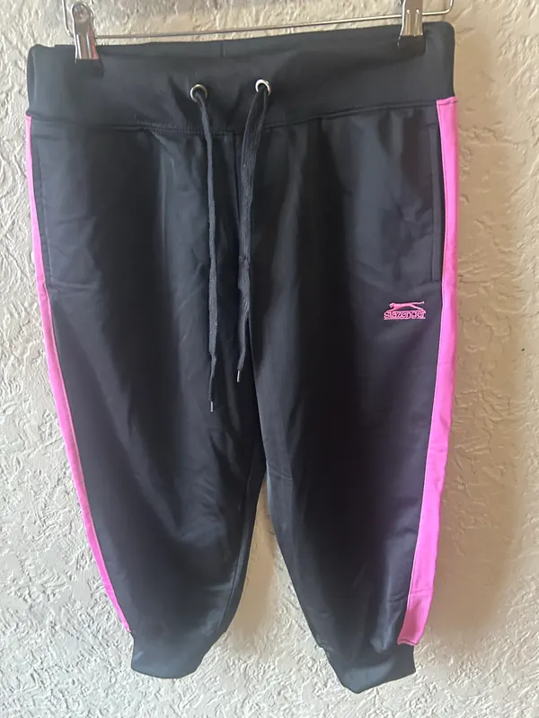 Black Slazenger 3/4 active track pants