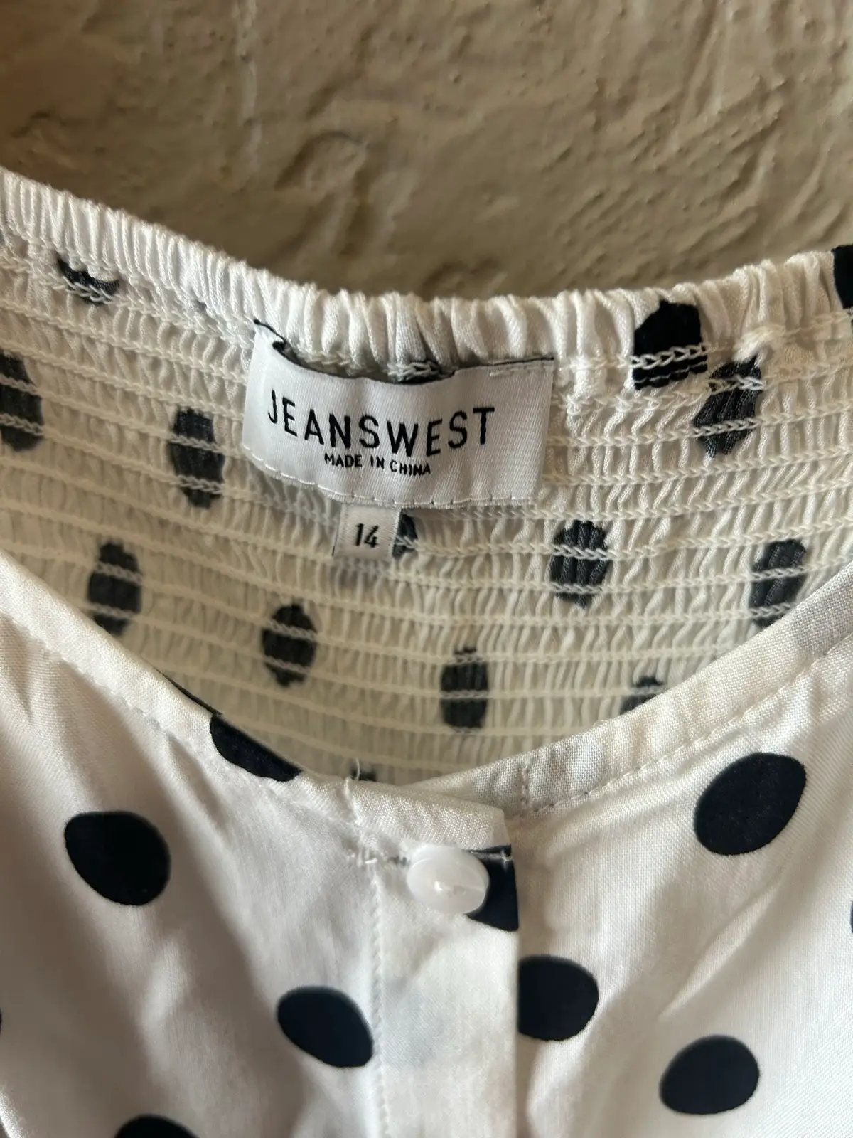 Jeanswest white/black polka dot blouse – photo 2