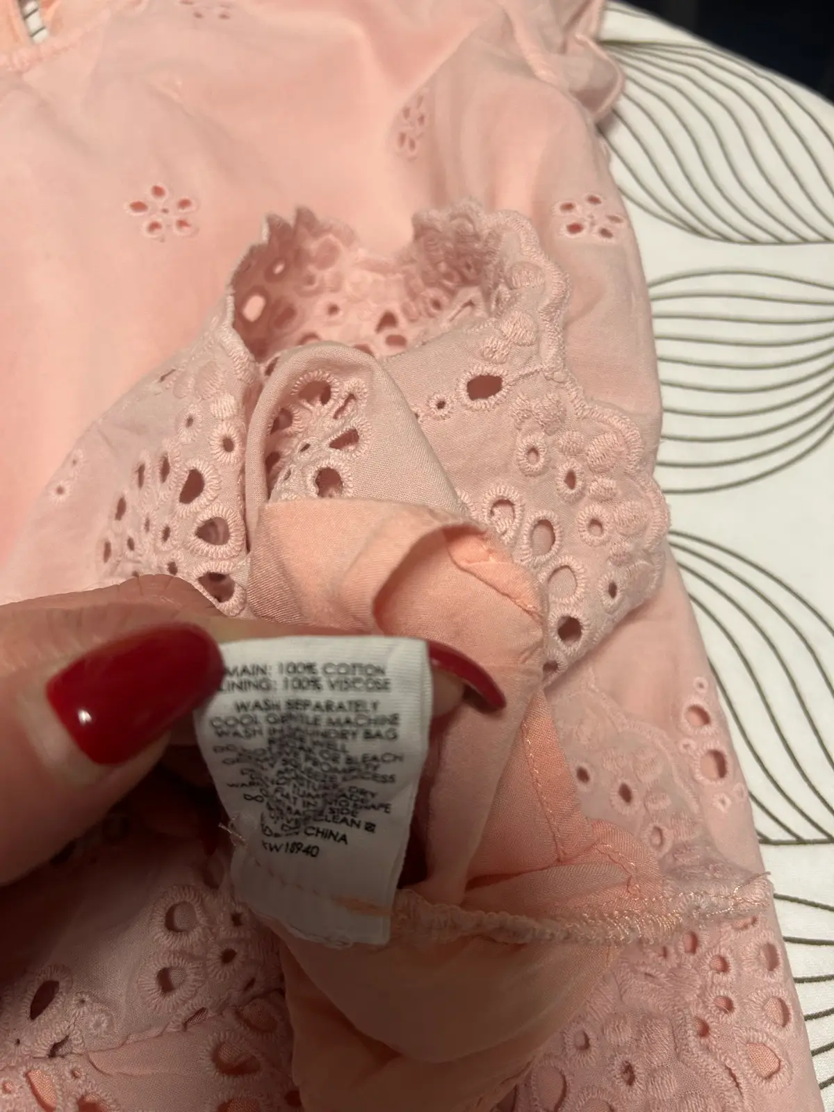 Girls Dejuba pink eyelet dress – photo 4
