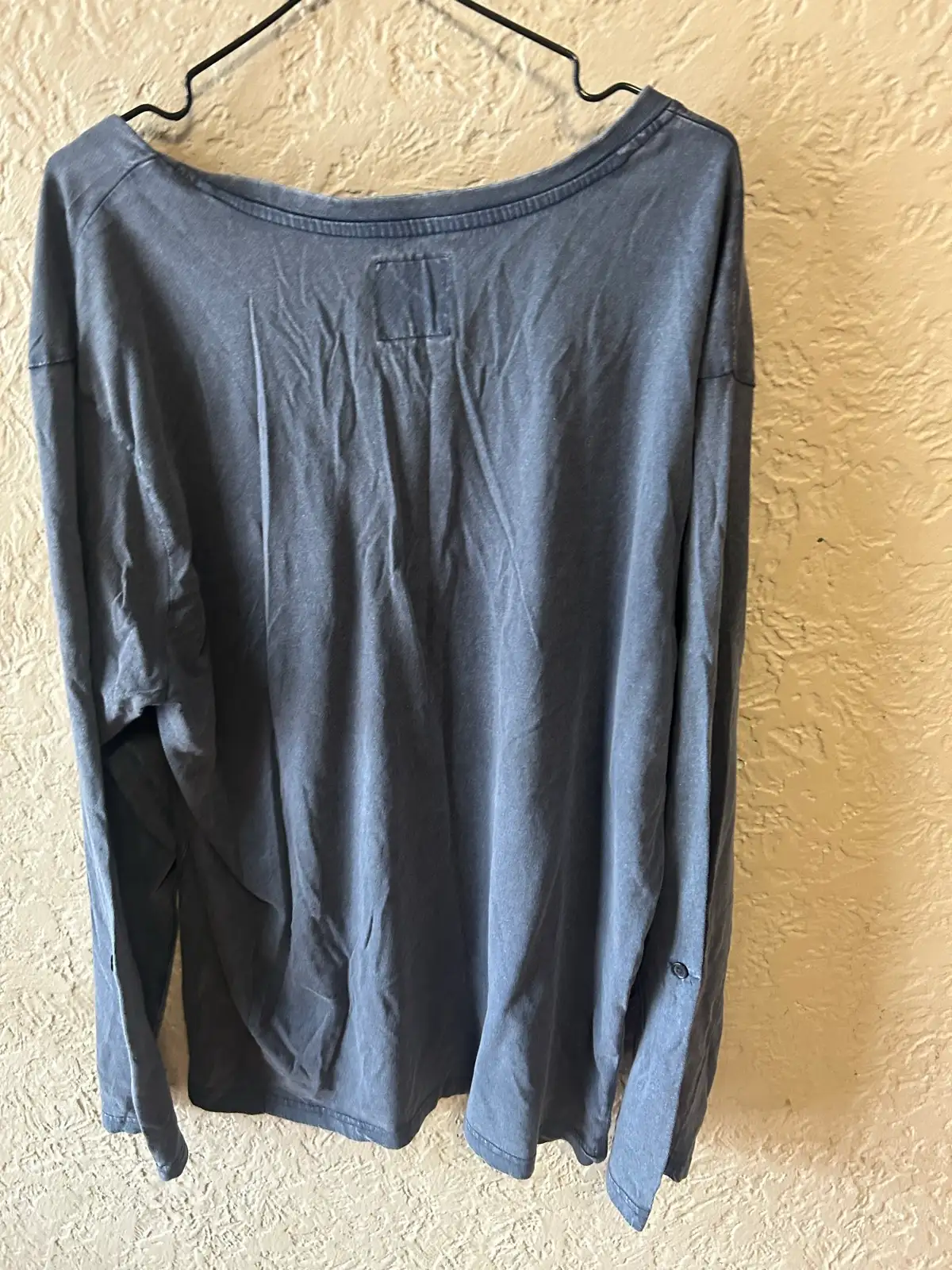 Men’s Xchange blue long sleeve Henley – photo 5