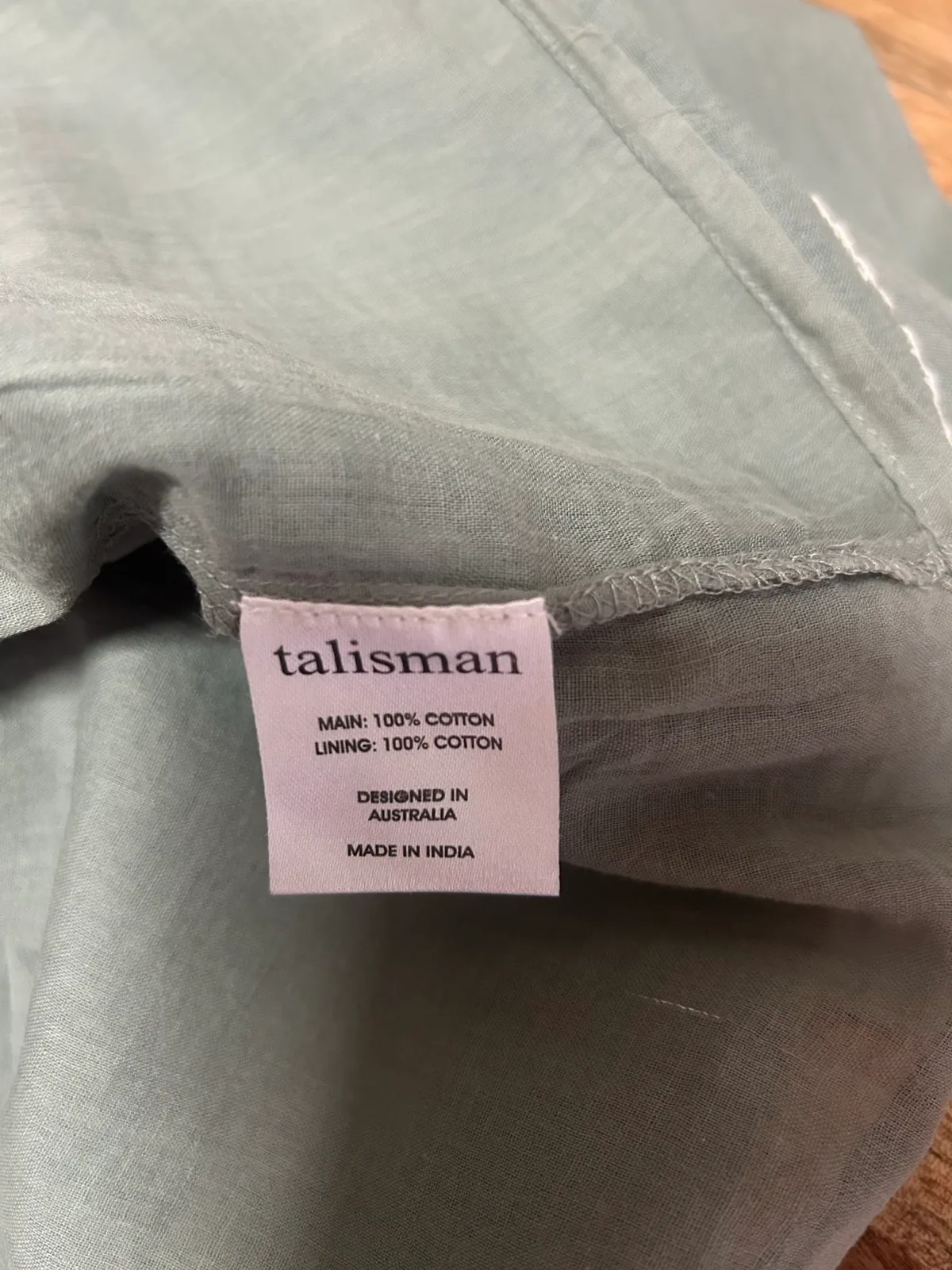 Talisman green cotton long sleeve blouse – photo 6