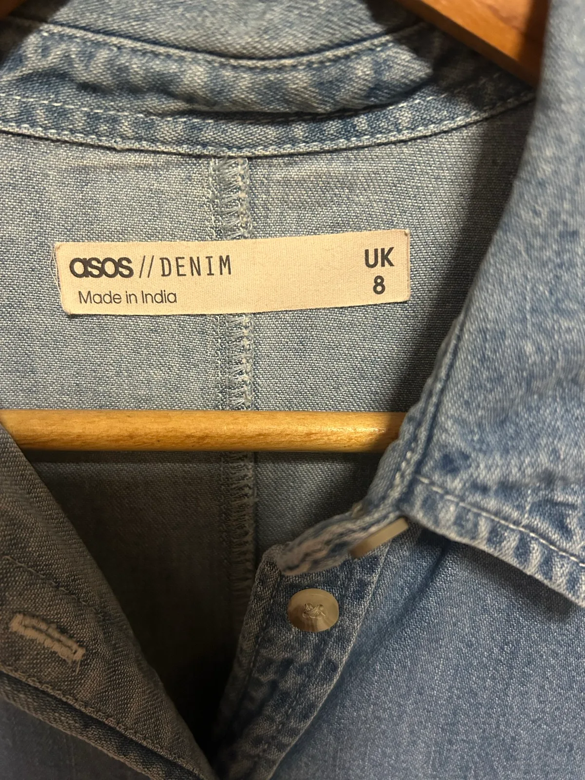 ASOS blue denim shirt dress — photo 2
