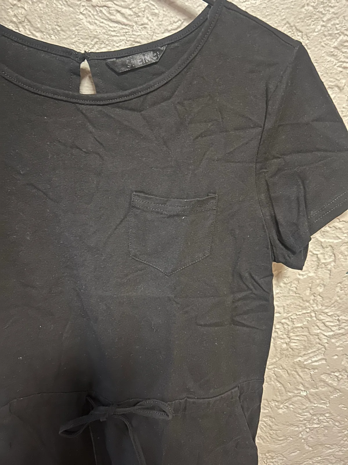 Shein black tshirt style playsuit – photo 2