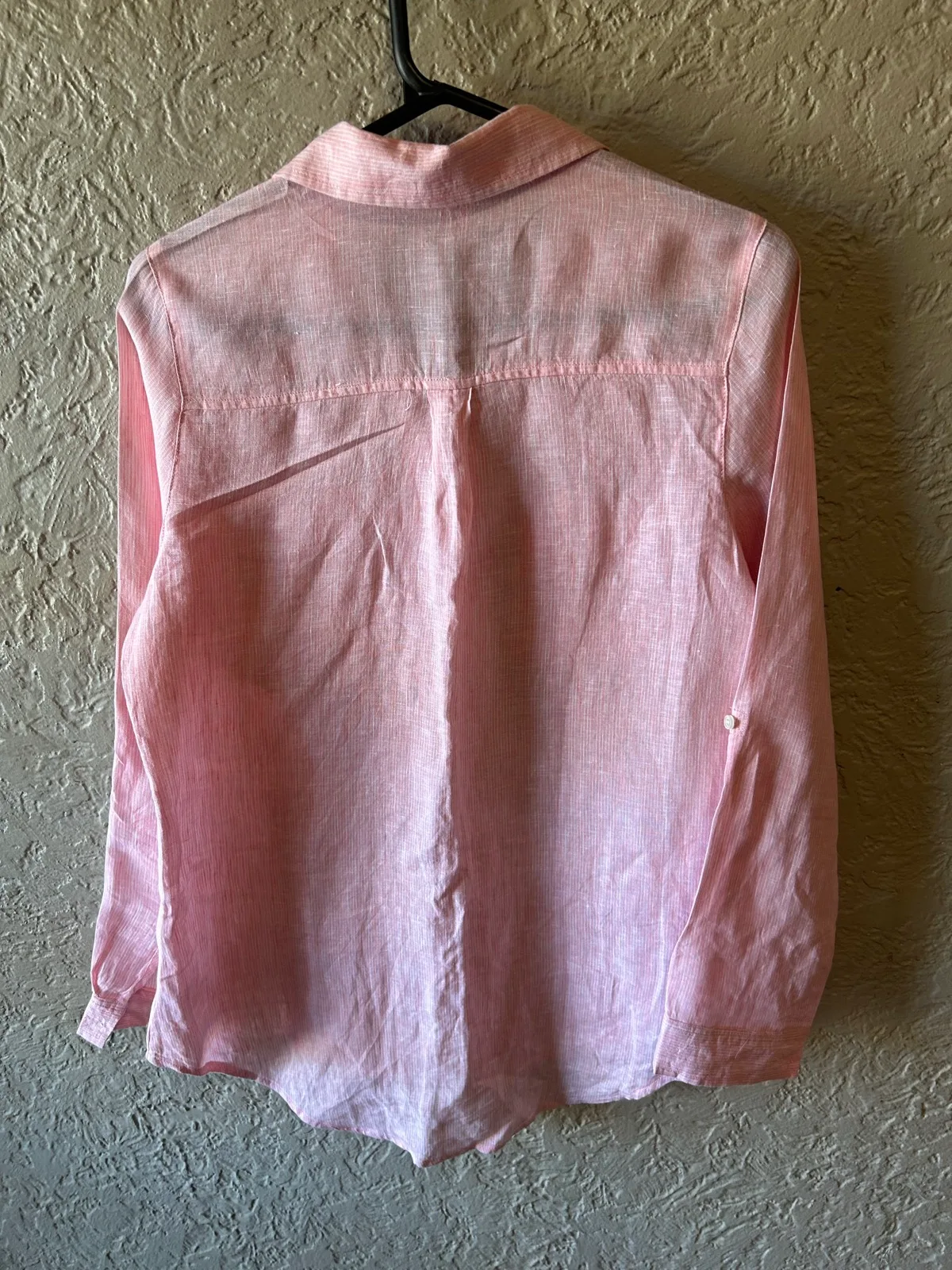 Target pink/white thin vertical stripes shirt – photo 4