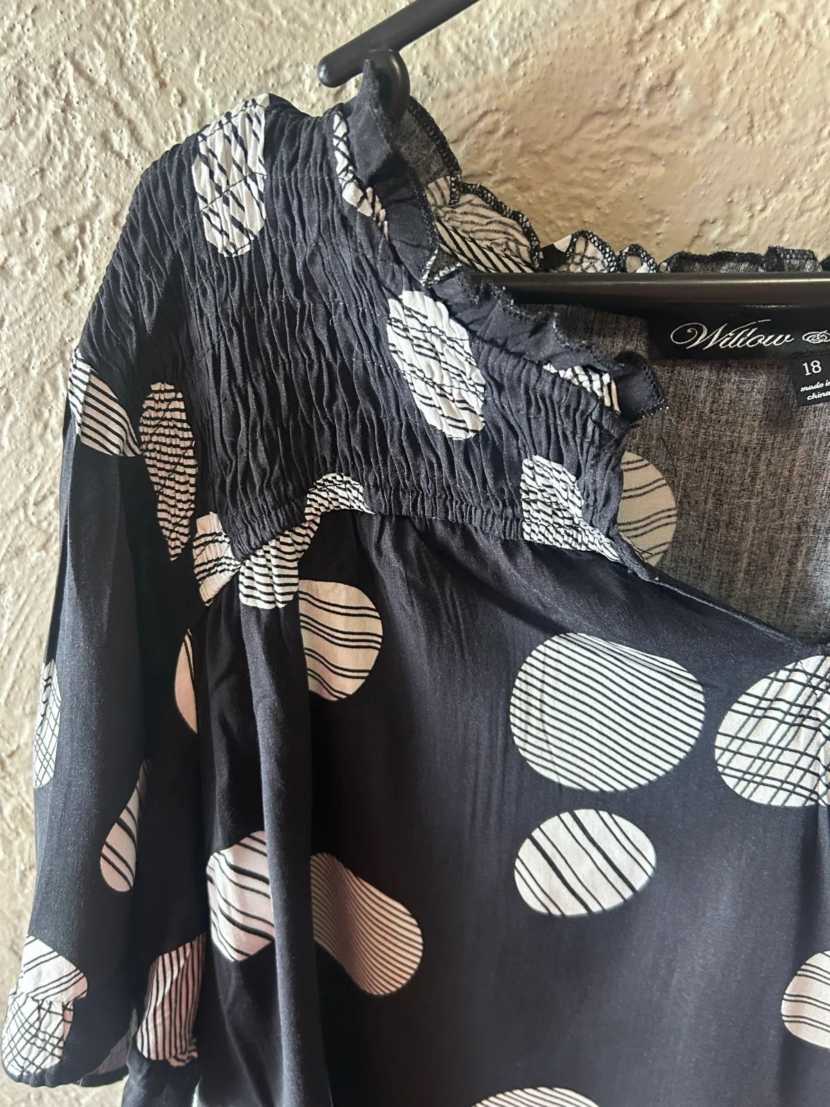 Willow and tree black with white polka dots top – photo 2