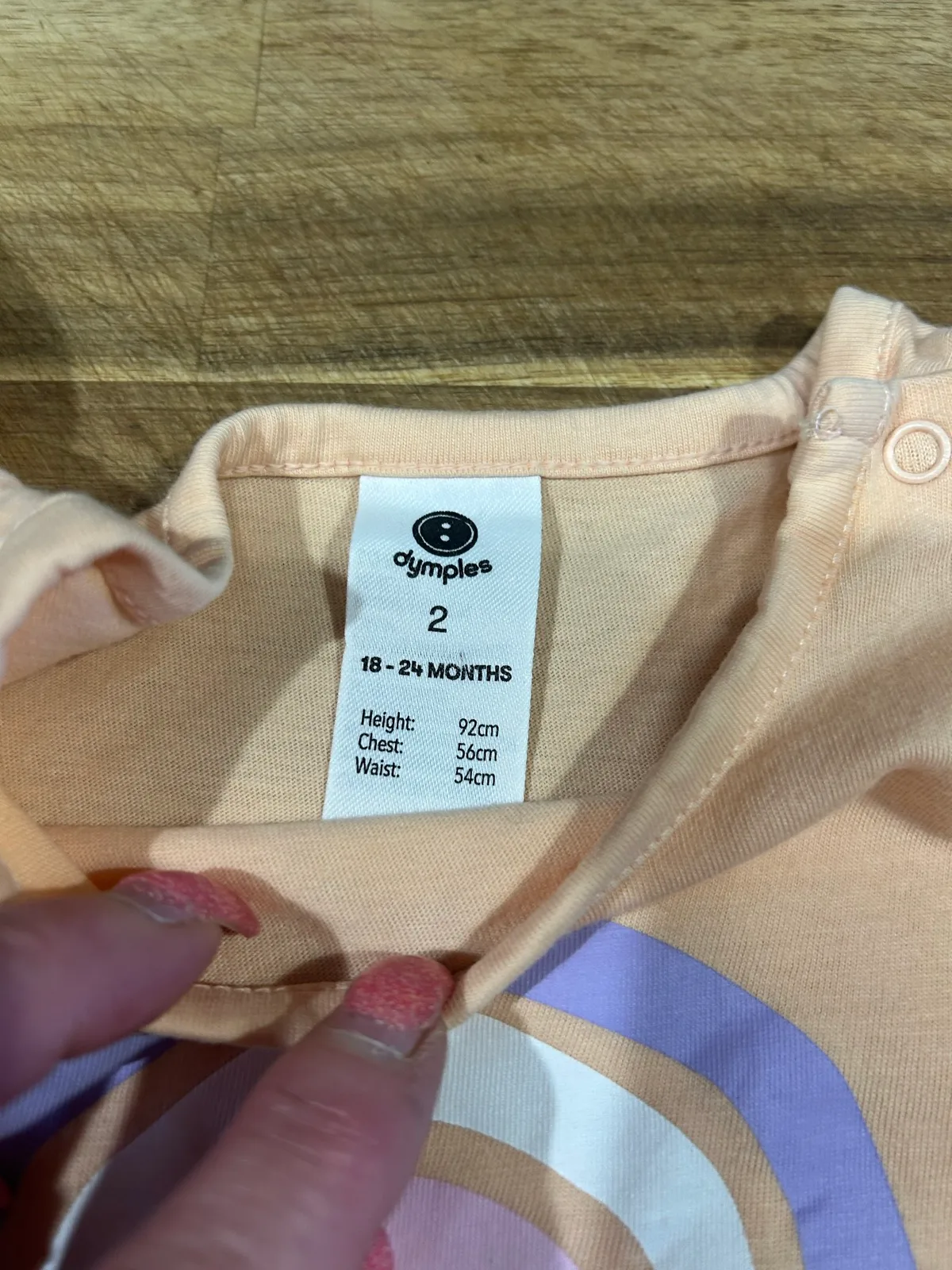 Dymples baby girl peach tshirt – photo 2