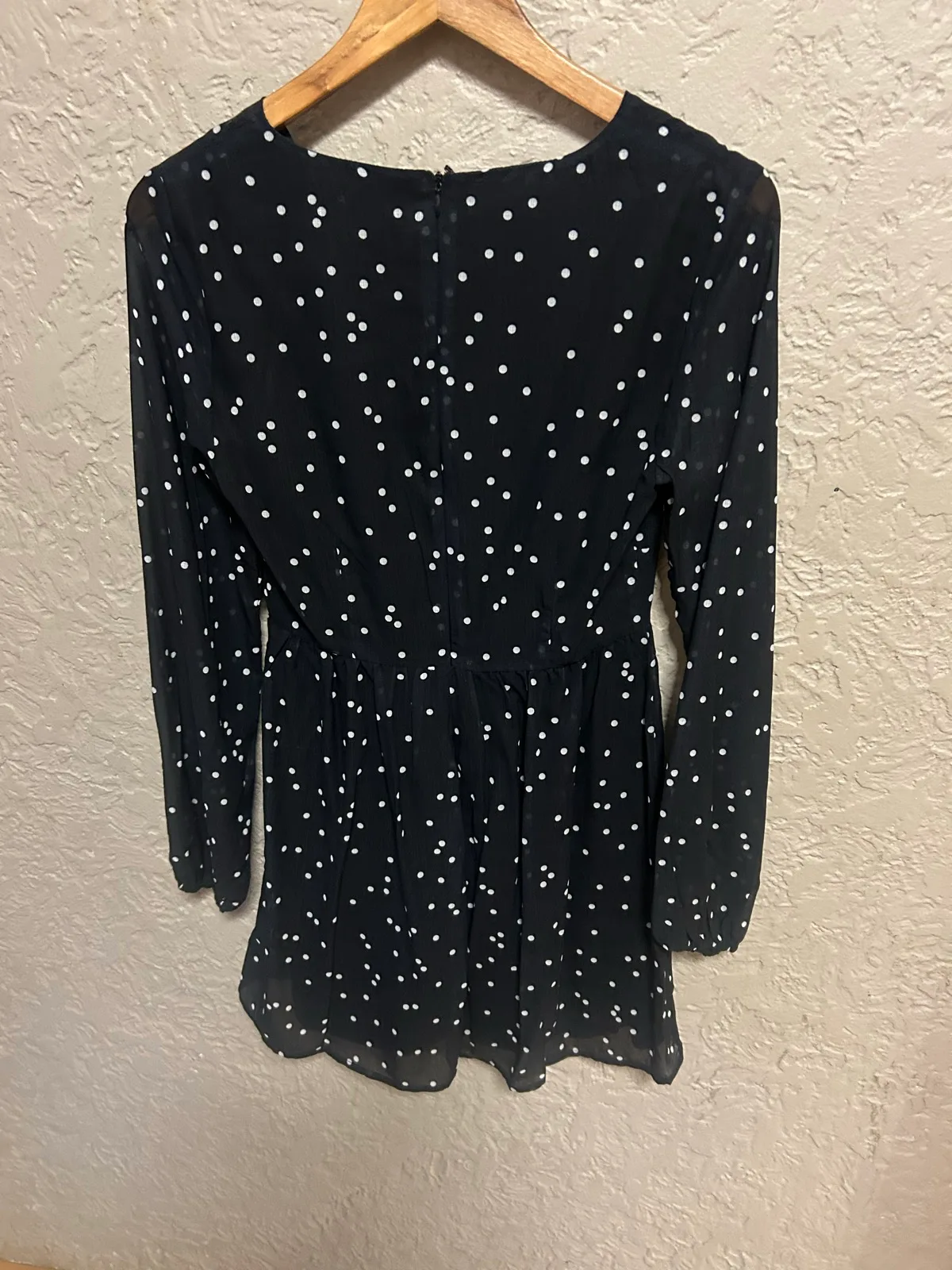 Calli black with white polka dot dress — photo 5