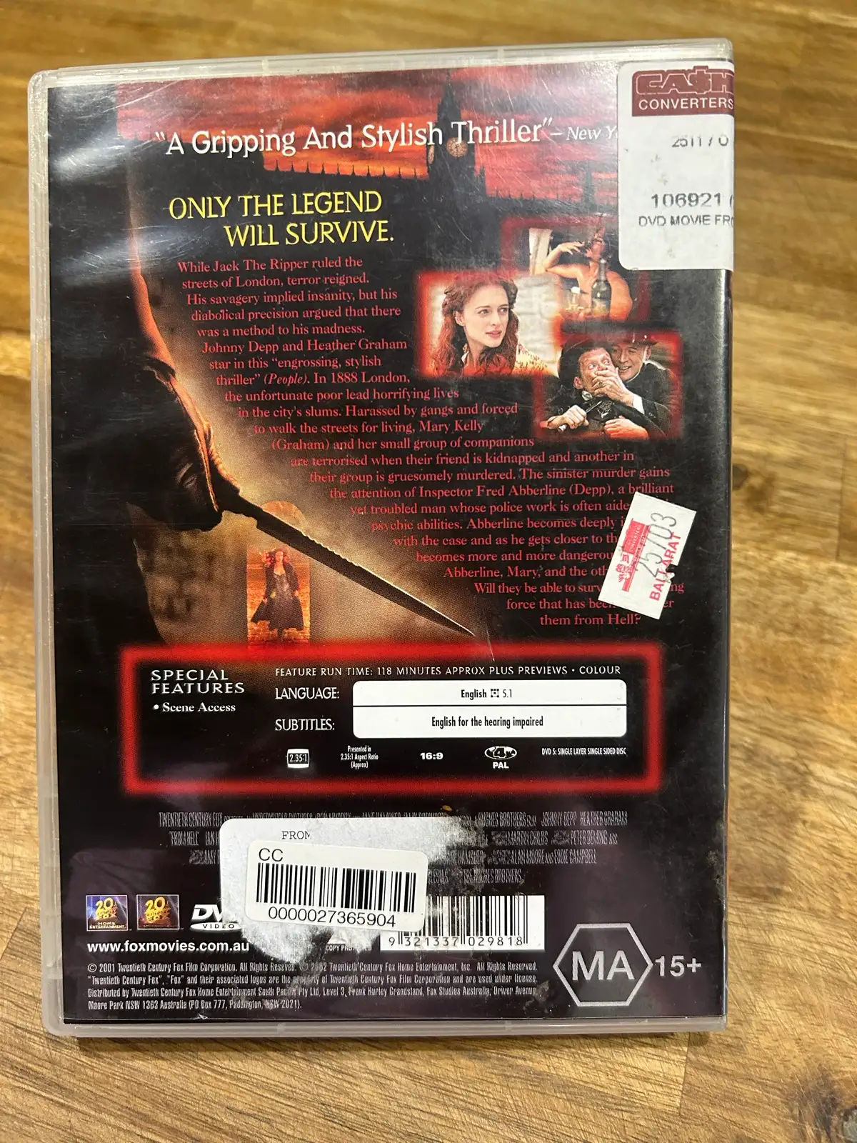 From hell dvd – photo 2