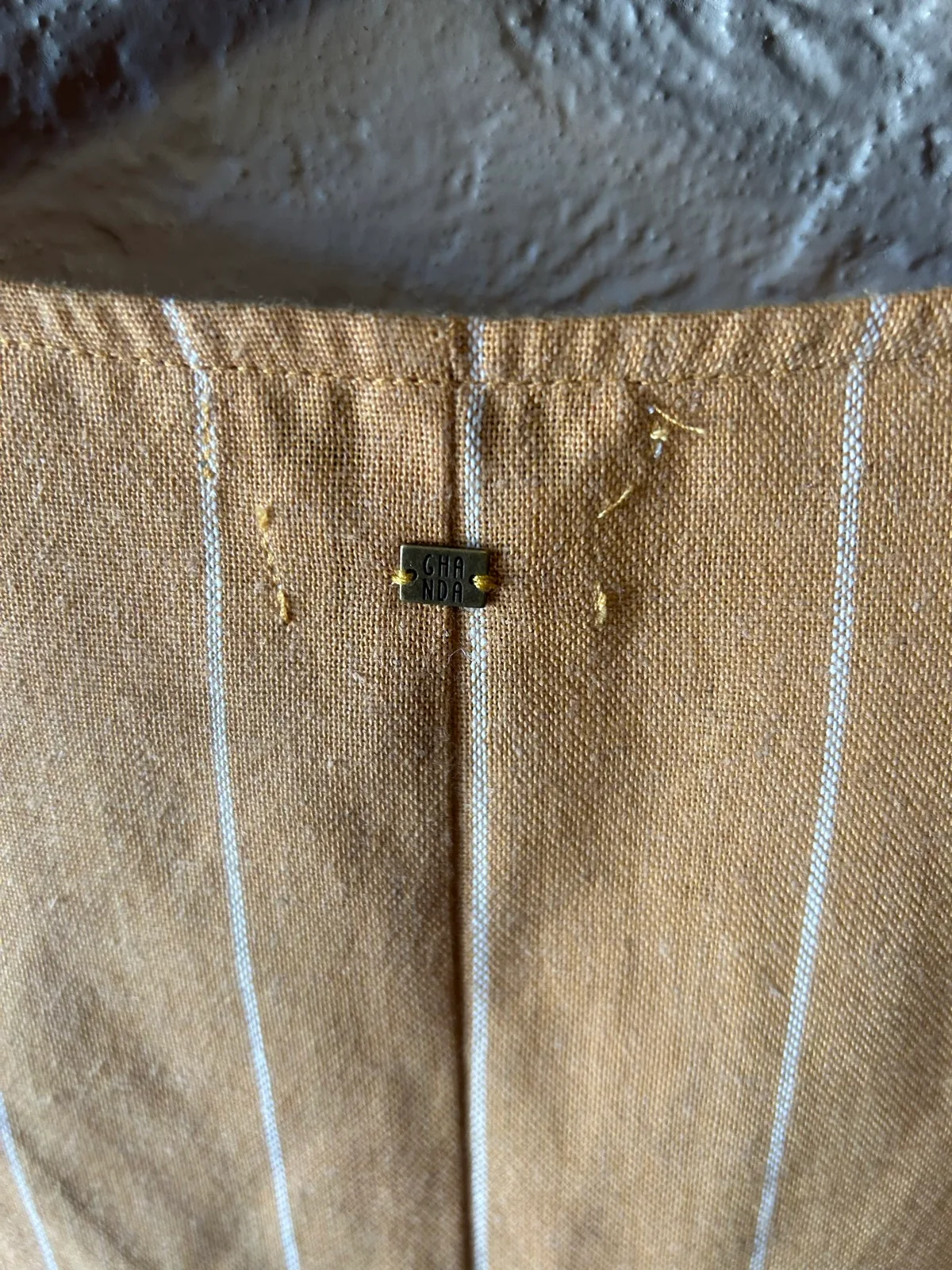 Ghanda tan/yellow striped playsuit – photo 4