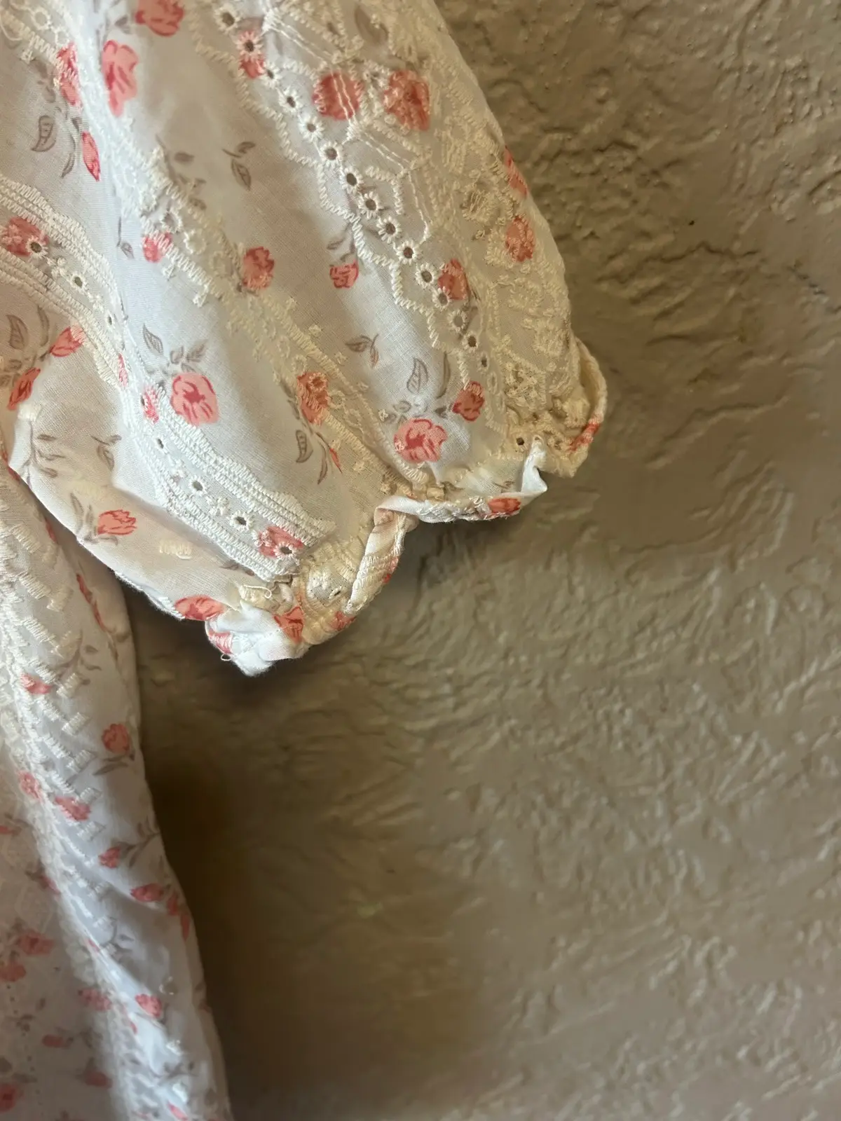 Shein pink/cream floral peasant blouse – photo 2