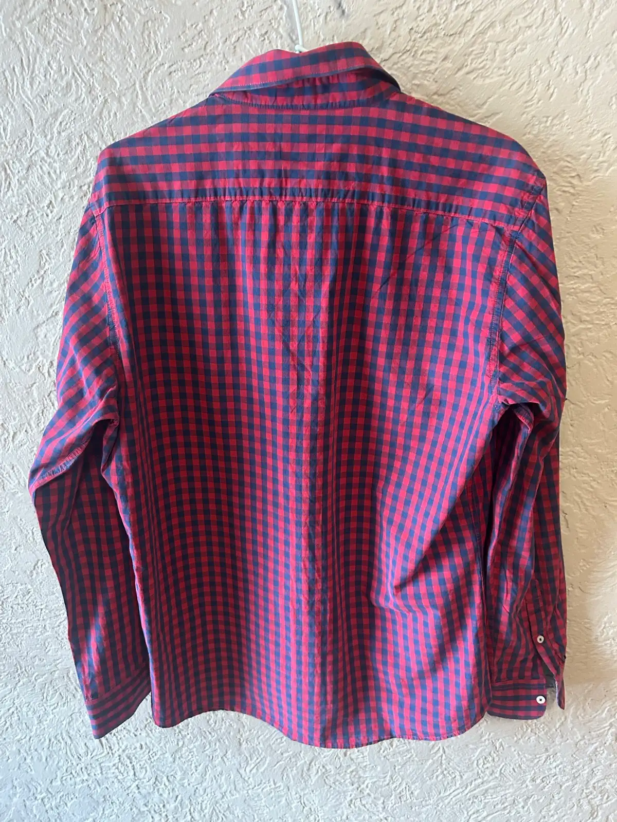 Men’s red/black checkered shirt – photo 3