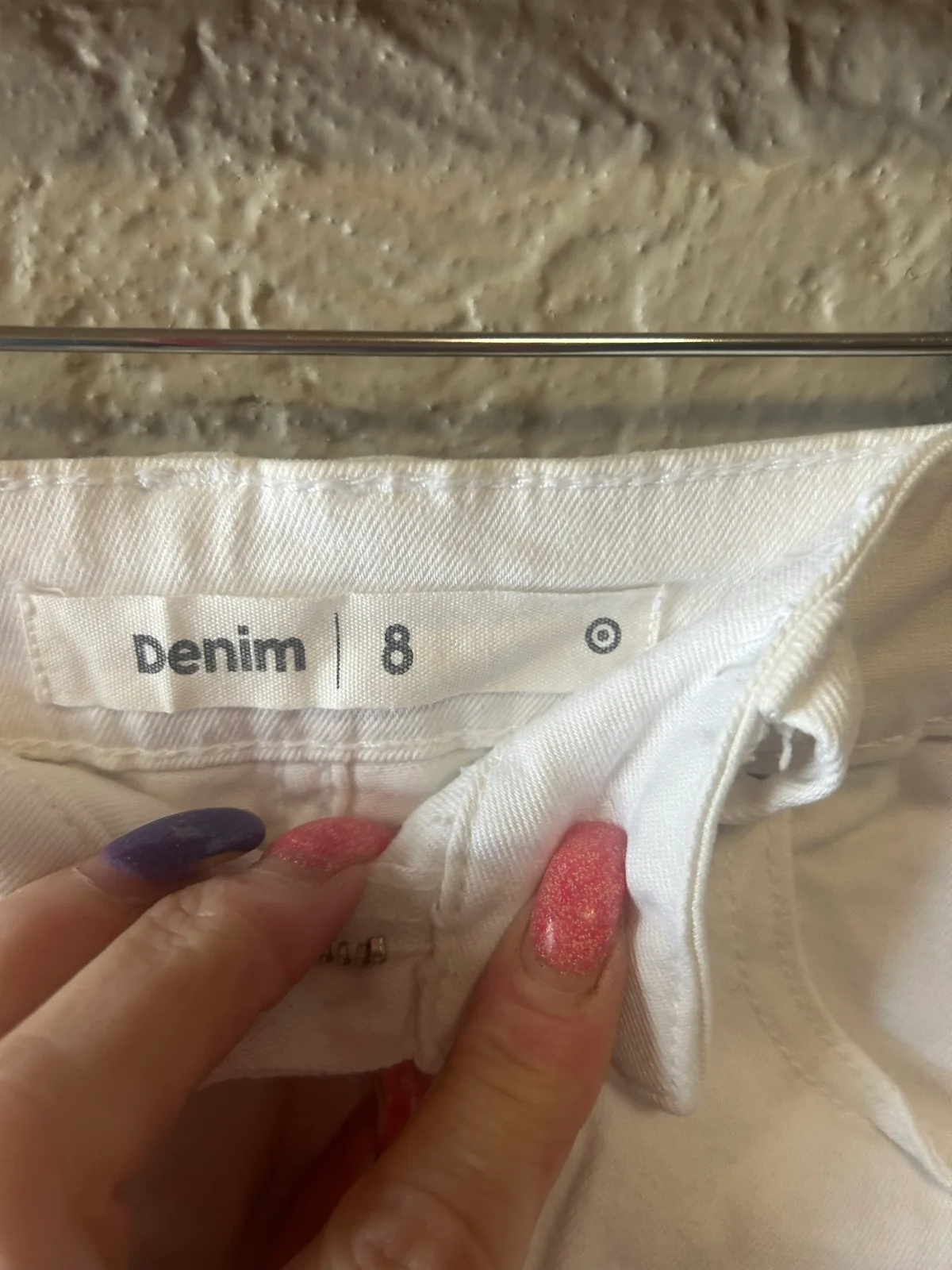 Target women’s white cutoff denim shorts – photo 2