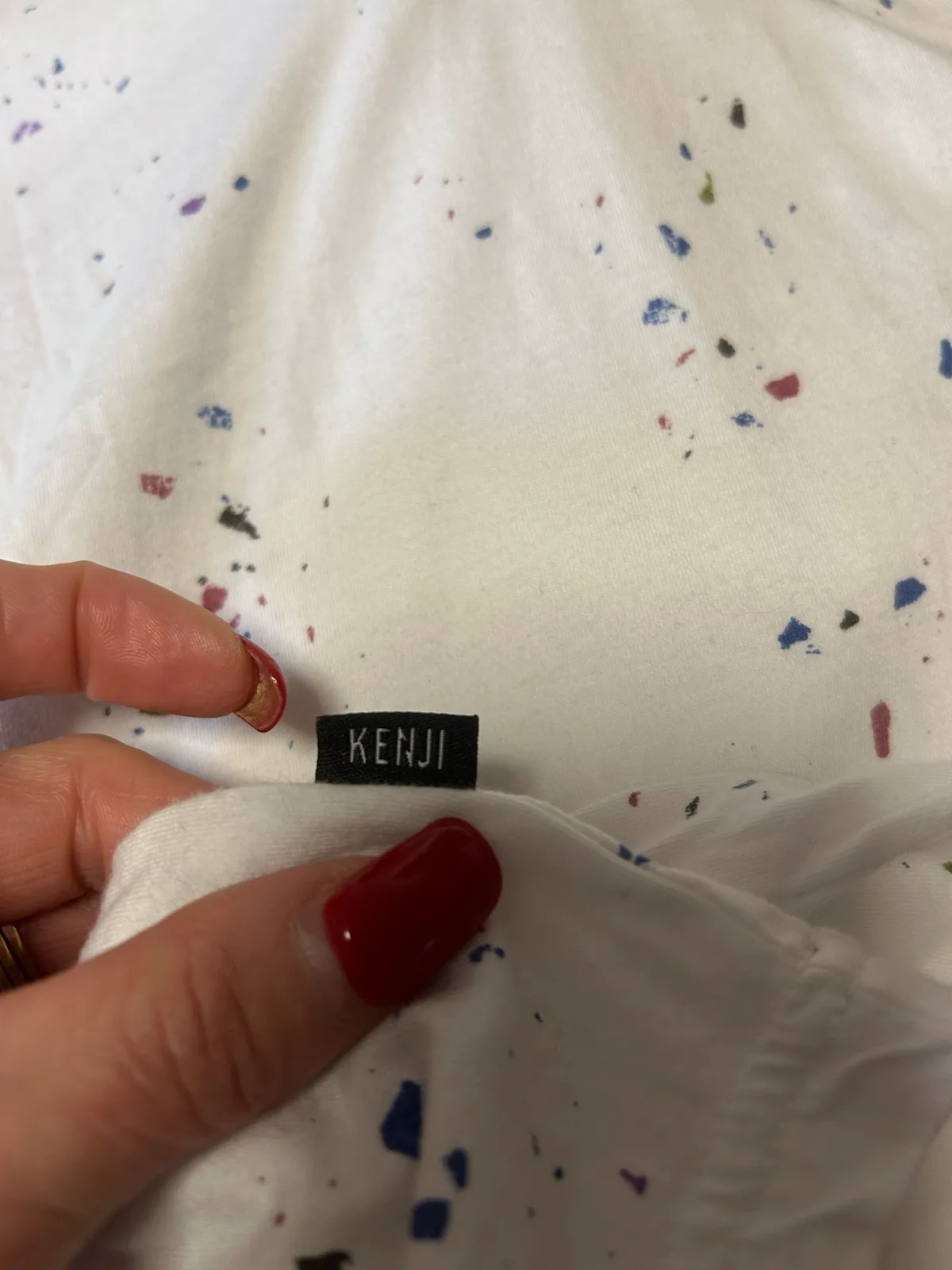 Men’s kenji white with paint splatter tee – photo 5