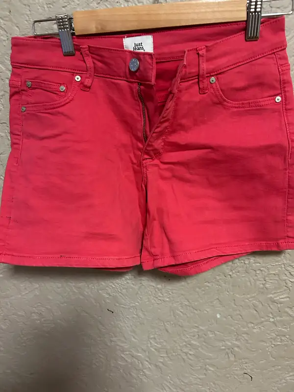 Just jeans red denim shorts